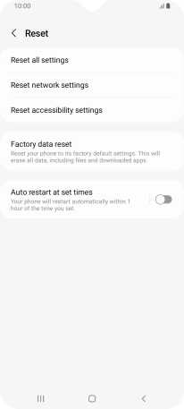 Press Factory data reset.