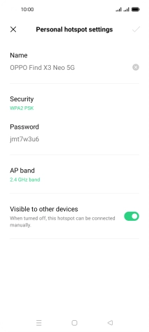 Press the field below 'Name' and key in the required name.