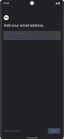 Press the field below 'Enter your email address' and key in your email address.