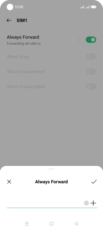 Press the confirm icon.