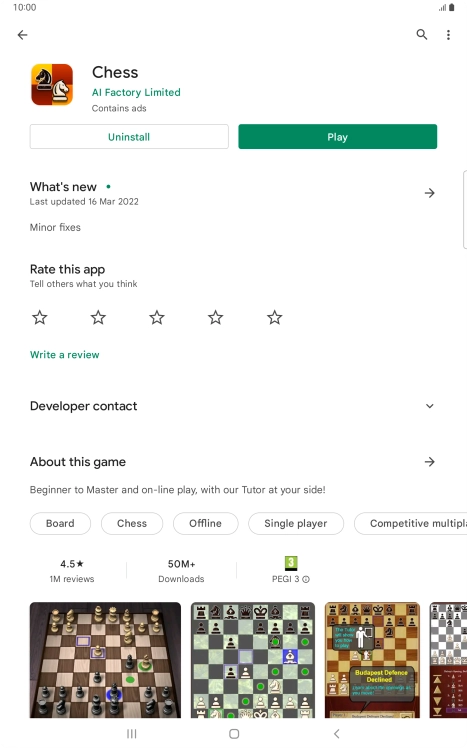 Press Uninstall.