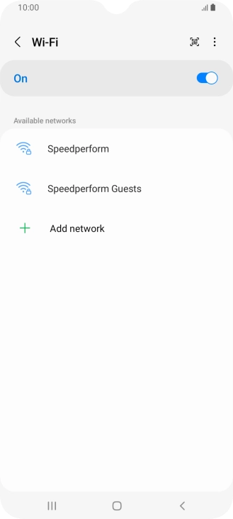 Press the menu icon.