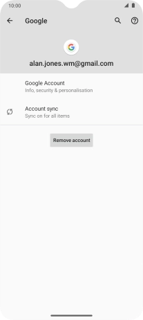 Press Account sync.