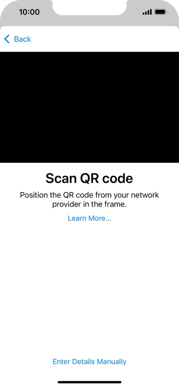 Place the QR code you've received inside the phone camera frame to scan the code.