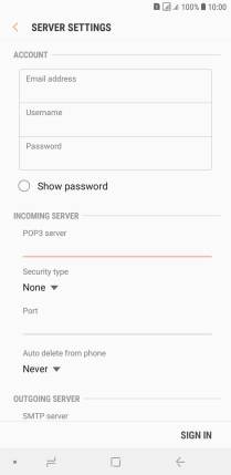 Press the drop down list below 'Security type'.