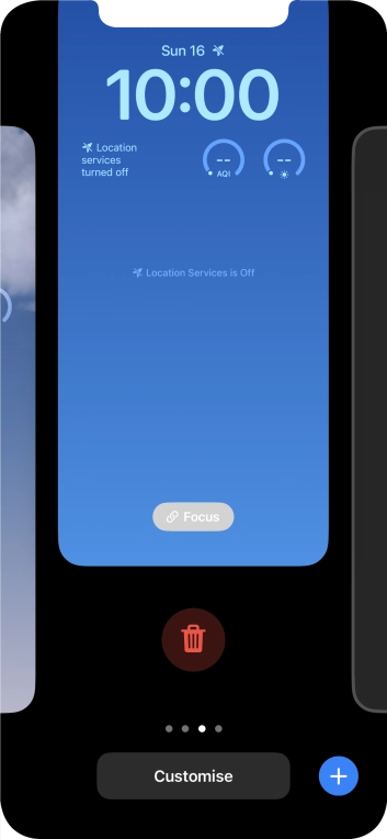 Press the delete icon. Press the delete icon.