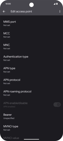 Press MMS port.