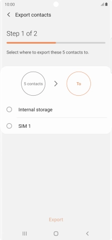 Press the name of the SIM.