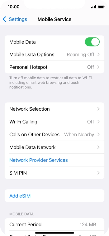 Press Network Selection.
