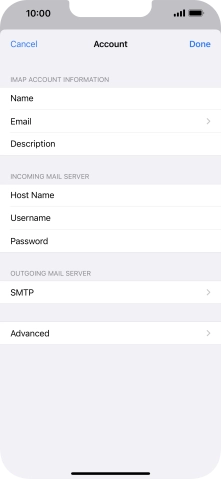 Press SMTP.
