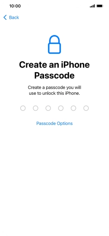 Press Passcode Options.