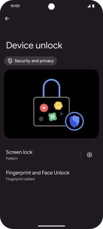 Press Screen lock and key in the additional phone lock code you created earlier.