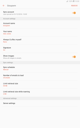 Press Sync schedule.