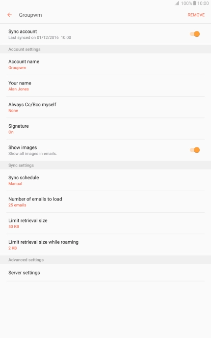 Press Sync schedule.