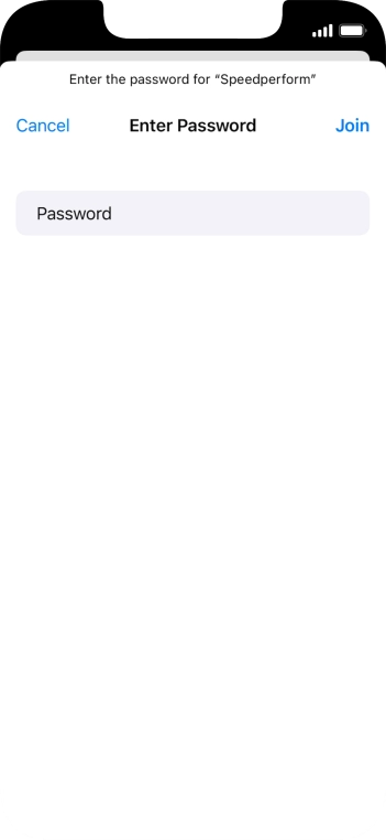 Key in the password for the WiFi network and press Join. Key in the password for the WiFi network and press Join.