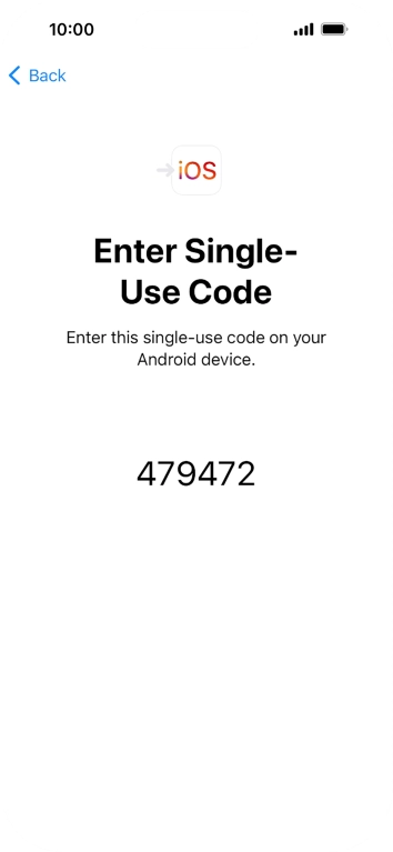 Follow the instructions on the screen and in the 'Move to iOS' app to transfer the content from the Android phone to your phone and set up your phone and prepare it for use.