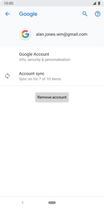 Press Account sync.