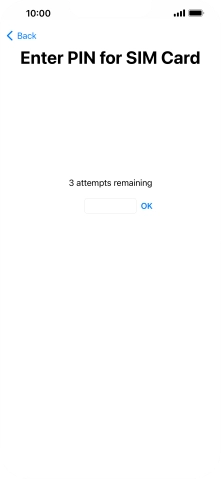 Key in your SIM PIN and press OK. The default SIM PIN is 0000.