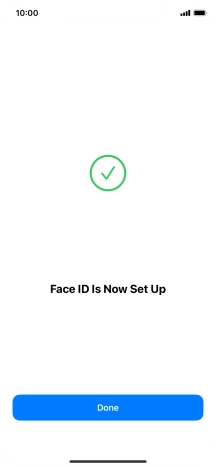Press Done. If you haven't previously selected a lock code, key in a code of your own choice twice.