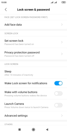 Press Set screen lock.