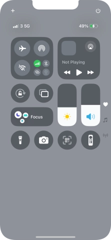 Press the airplane mode icon to turn the function on or off.