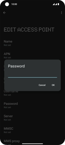 Key in password and press OK.