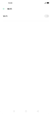 Press the indicator next to 'Wi-Fi' to turn on the function.