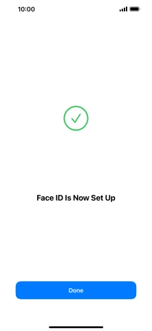 Press Done. If you haven't previously selected a lock code, key in a code of your own choice twice.