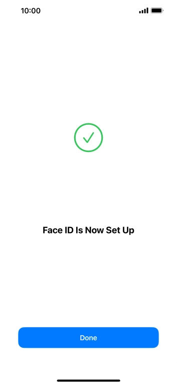 Press Done. If you haven't previously selected a phone lock code, key in a code of your own choice twice.