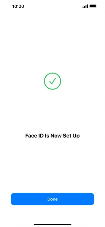 Press Done. If you haven't previously selected a lock code, key in a code of your own choice twice.