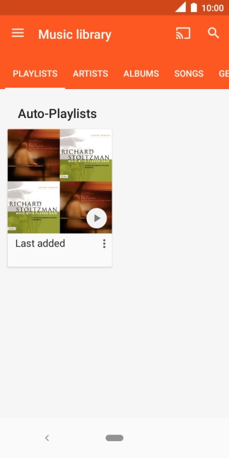 Press the required category and go to the required audio file.