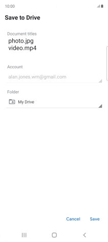 Press the field below 'Folder' and go to the required folder.