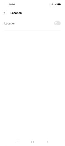 Press the indicator next to 'Location' to turn the function on or off.