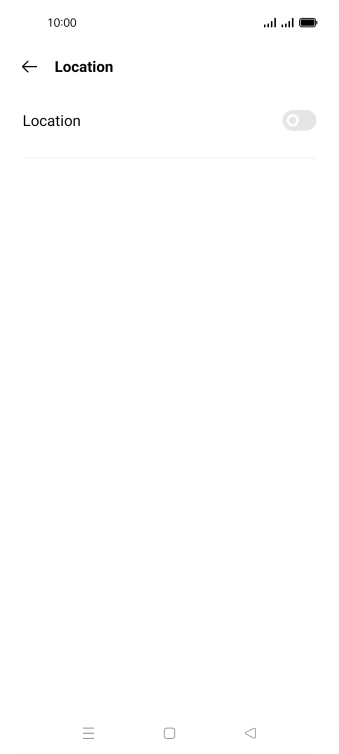 Press the indicator next to 'Location' to turn the function on or off.