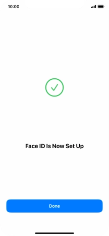 Press Done. If you haven't previously selected a lock code, key in a code of your own choice twice.