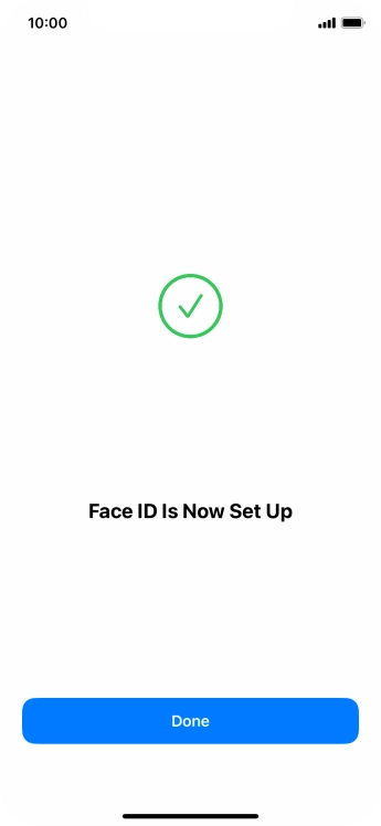Press Done. If you haven't previously selected a lock code, key in a code of your own choice twice.