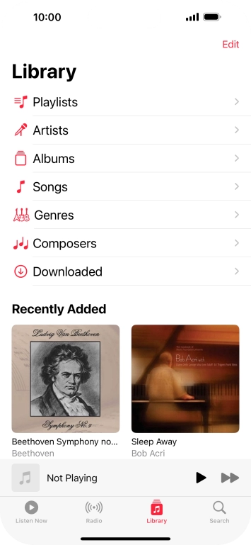 Press Playlists.