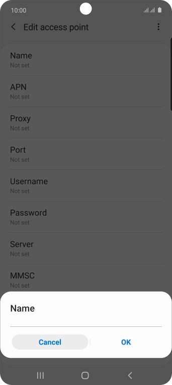 Key in O2 UK MMS and press OK.