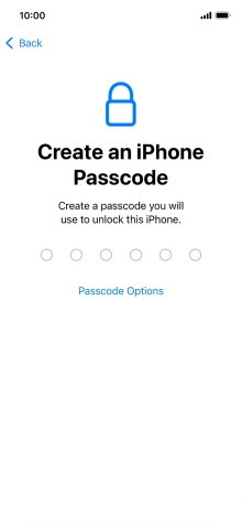 Press Passcode Options.