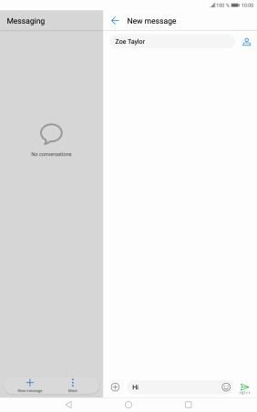 Press the attachment icon.