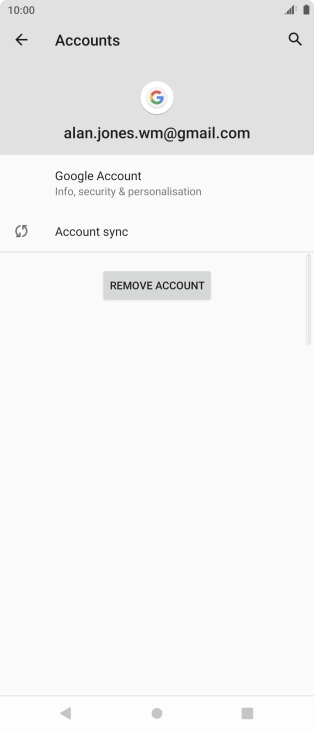 Press Account sync.