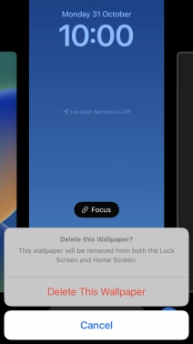 Press Delete This Wallpaper.