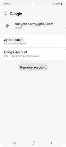 Press Sync account.