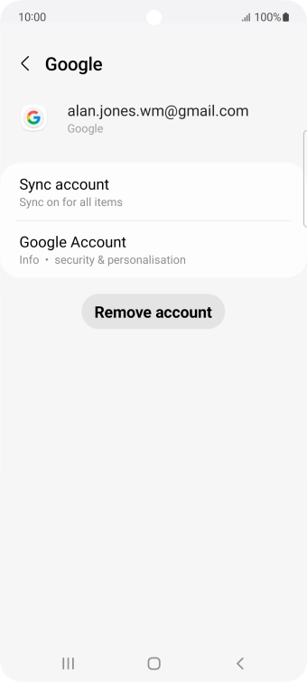Press Sync account.