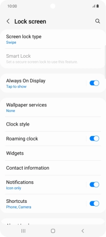 Press Screen lock type.