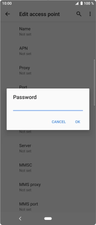 Key in password and press OK.