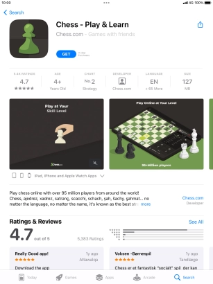 Press GET and follow the instructions on the screen to install the app.