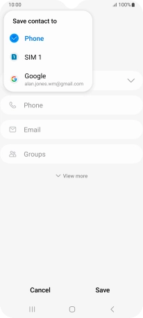 Press the required Google account.