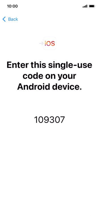 Follow the instructions on the screen and in the 'Move to iOS' app to transfer the content from the Android phone to your phone and set up your phone and prepare it for use.