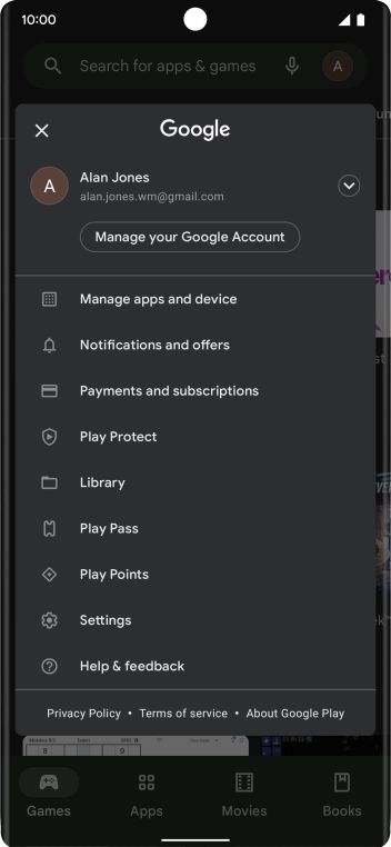 Press Settings. Press Settings.